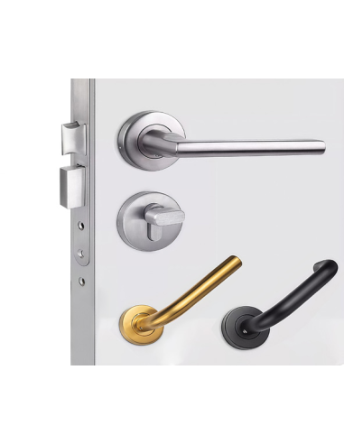 Poignée serrure inox étanche coupe-feu