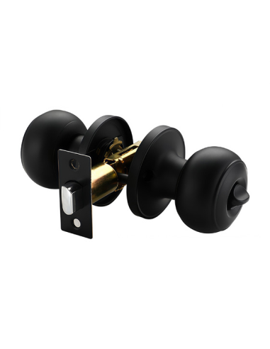 Poignée ronde avec verrou pêne dormant