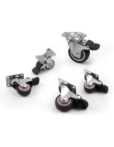 Roulette TPR pivotante double plaque