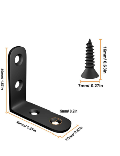 Support d’angle en L inox